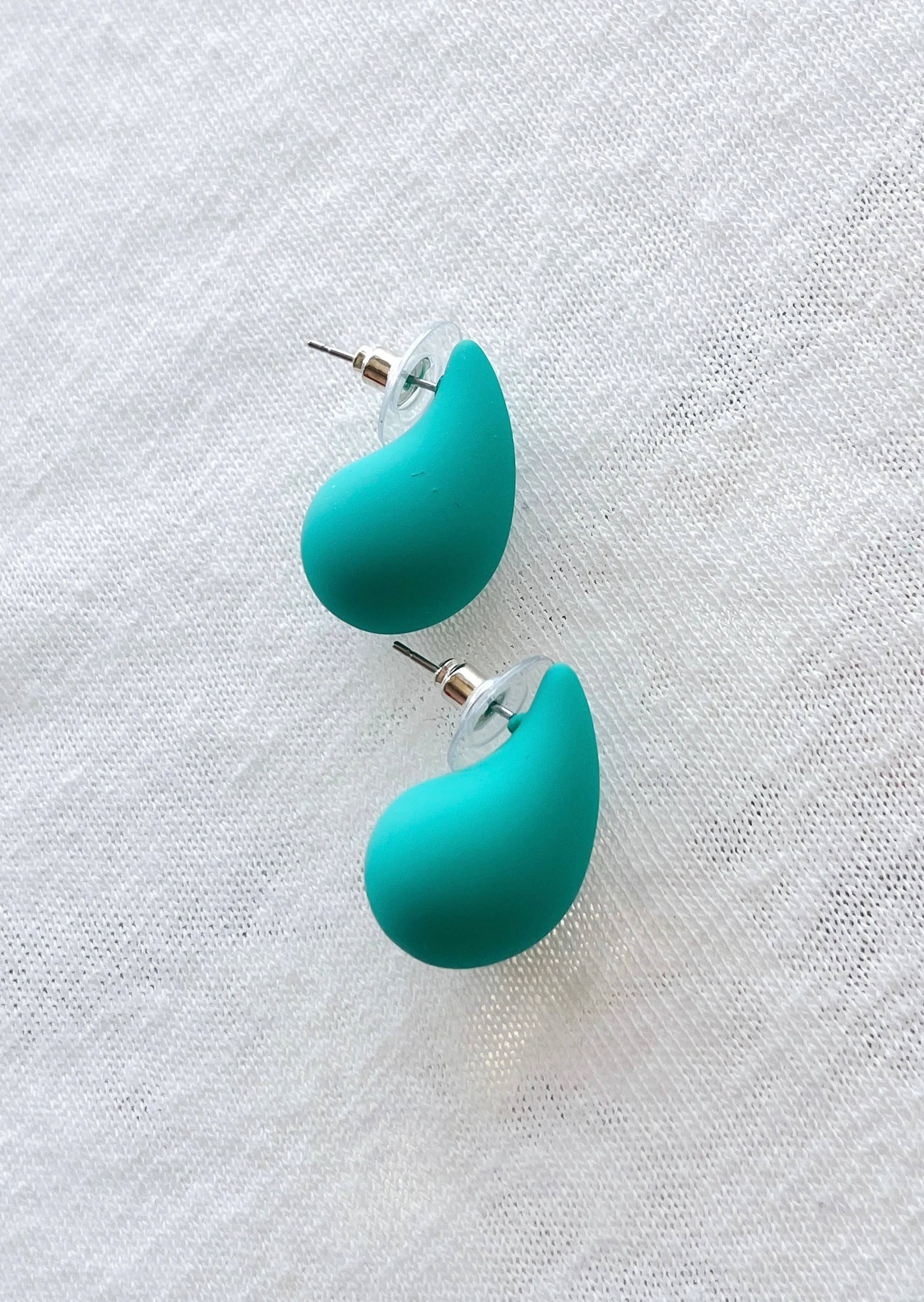 Medium Teal Teardrop Earrings