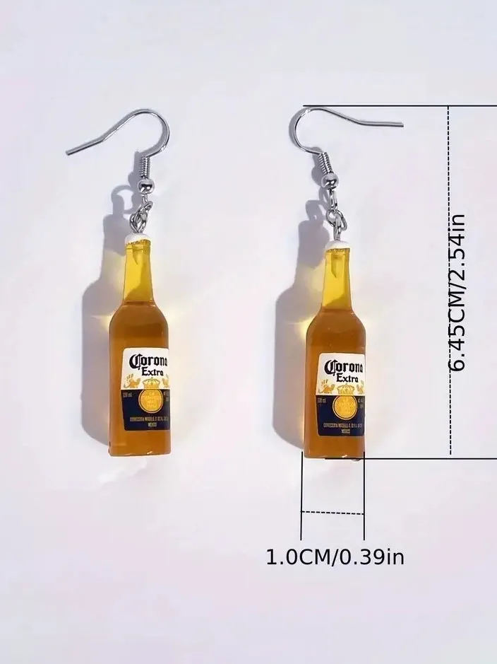 Miniature Corona Beer Earrings