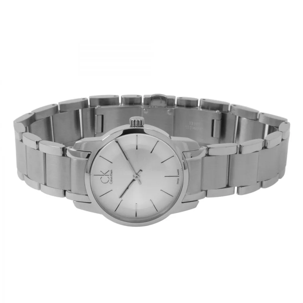 NEW Calvin Klein City Stainless Steel Ladies Watches - Silver K2G23126