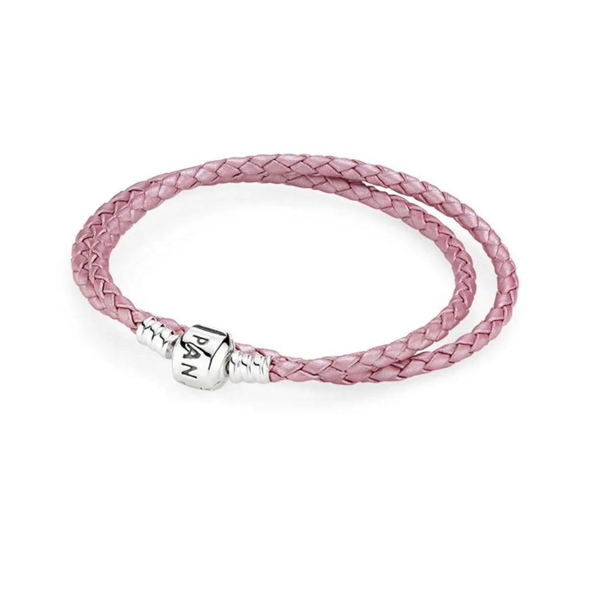 Pandora Moments Double Pink Leather Bracelet #590705CMP-D1 35cm