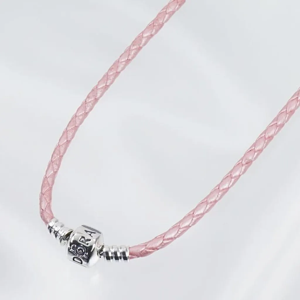 Pandora Moments Double Pink Leather Bracelet #590705CMP-D1 35cm