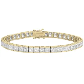 Princess Cut Crystal Tennis Bracelet