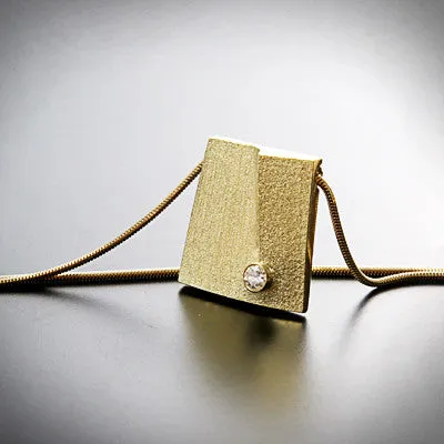 "Books Collection" gold pendant