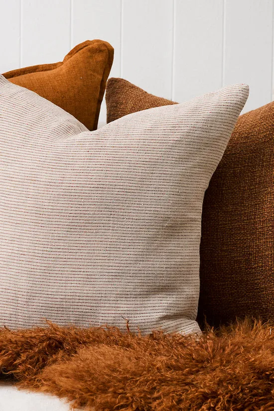 Sandridge Cushion 50x50cm - Linen/Rust