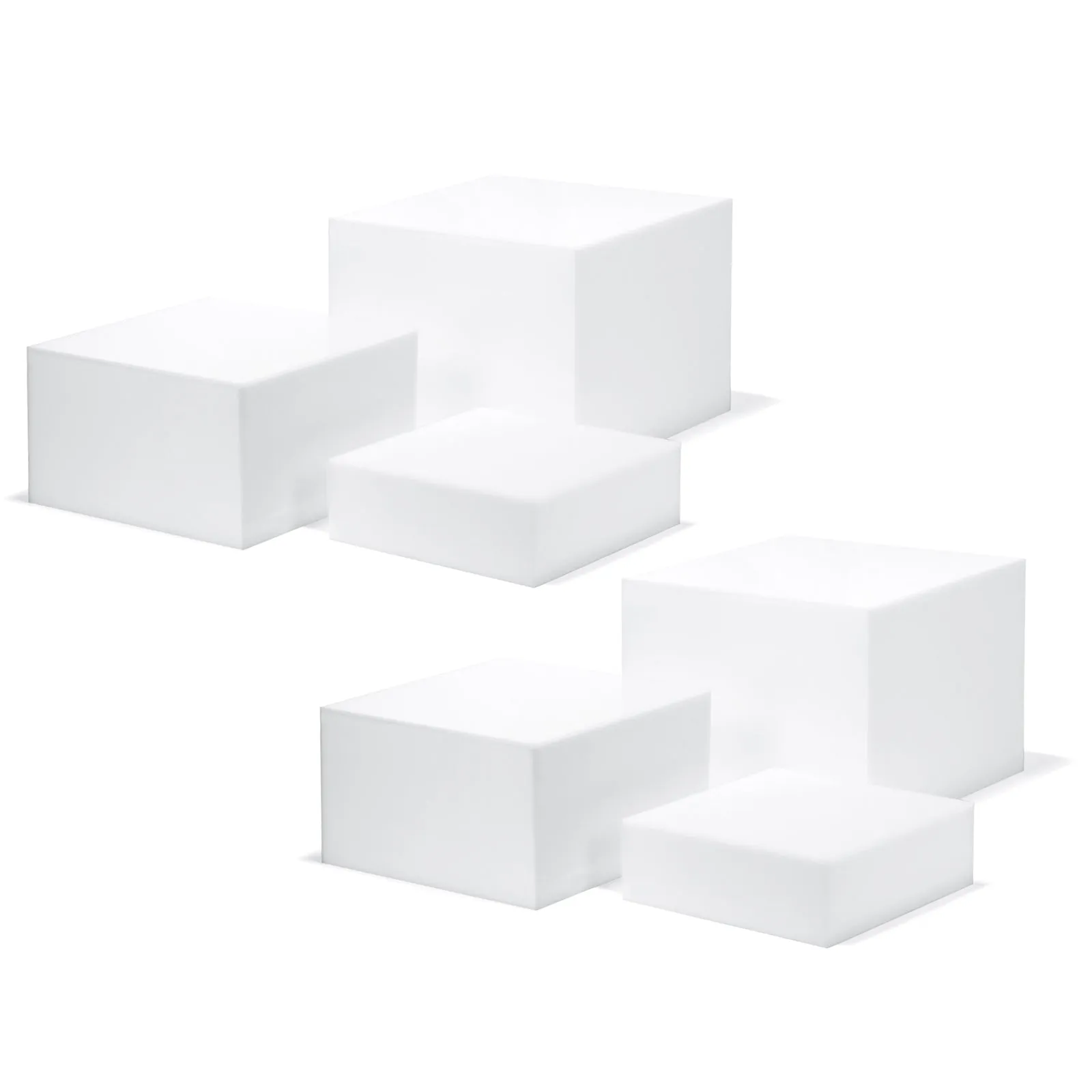 Set of 3 Acrylic Cube Display Nesting Risers with Hollow Bottoms