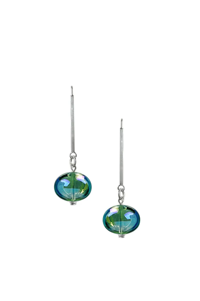 Silver Bead Drop Earring