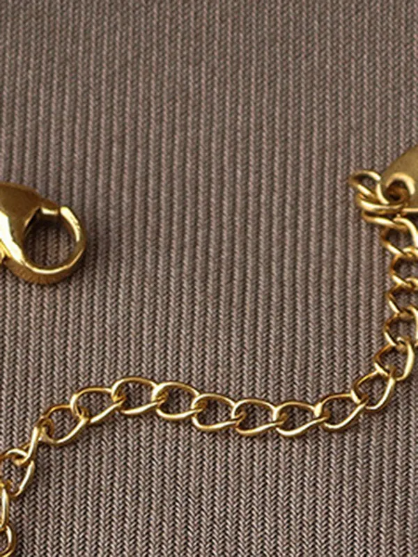 Simple Gold Silver Solid Color Chain Bracelet Accessories