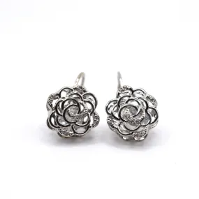 Sparkling Peony Earrings