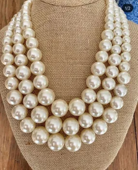 Three Strand Pearl Necklace