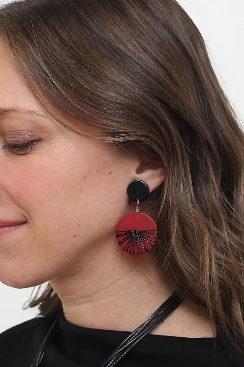 Wrap Disc Earrings