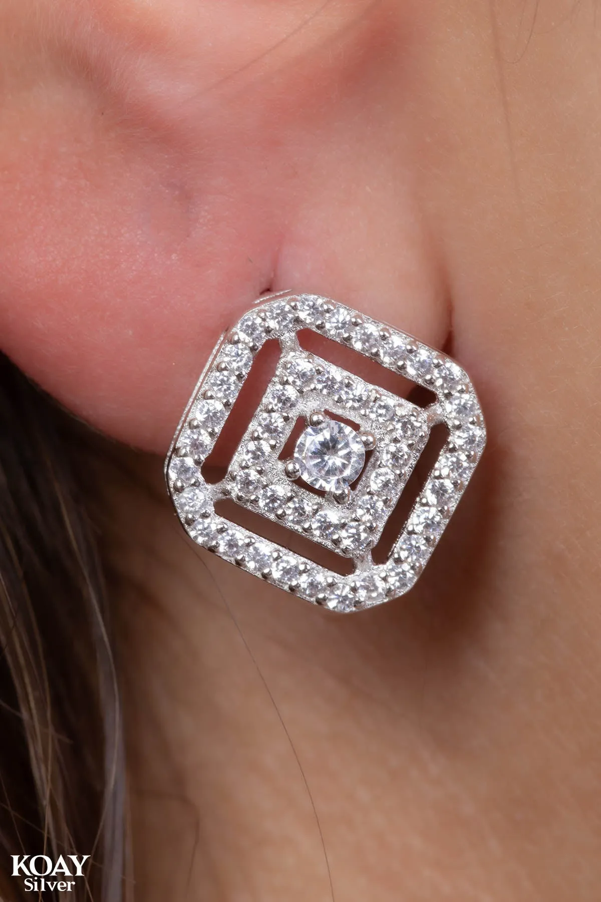 Zircon Hexa Earring